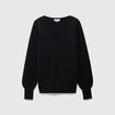 Pull manches longues noir femme