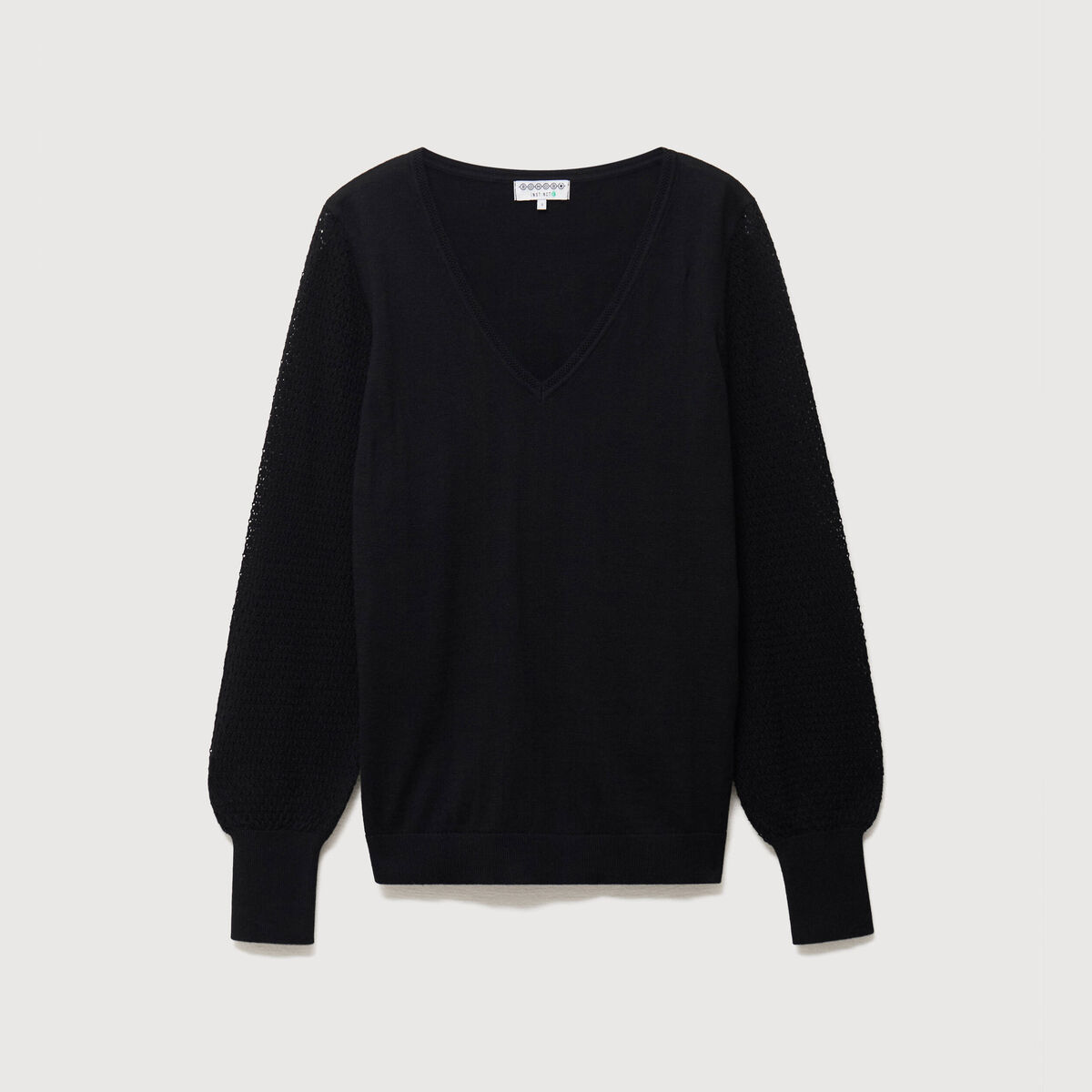 Pull manches longues noir femme