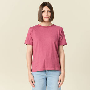 t shirt manches courtes vieux rose femme T-shirt manches courtes vieux rose femme