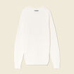 Pull manches longues fabriqué en France ecru homme