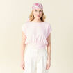 T-shirt manches courtes rose clair femme