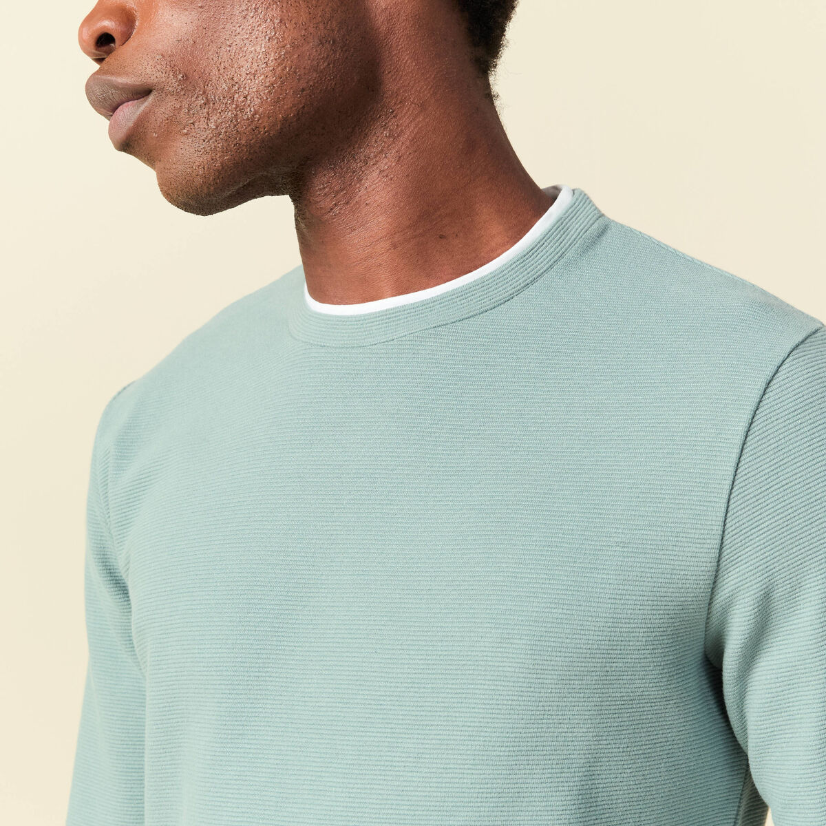 T-shirt manches longues bleu gris homme