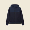 Sweat zipp&eacute; &agrave; capuche bleu marine homme
