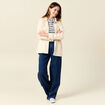 Polo manches courtes ecru femme