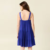Robe évasée poitrine crochet bleu violet femme