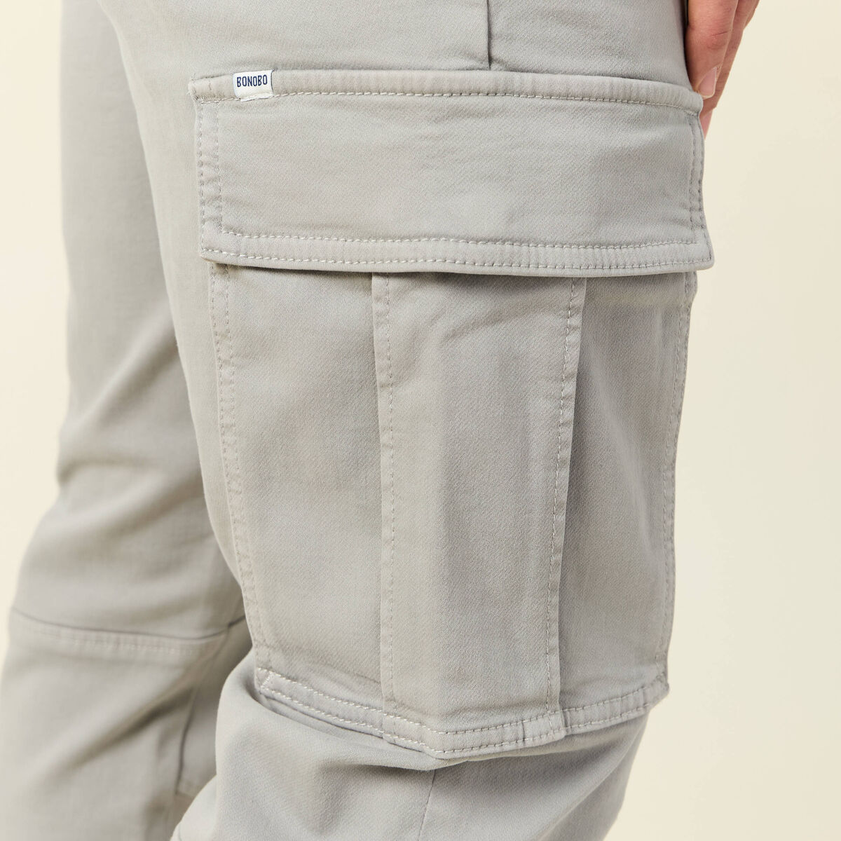 Pantalon battle bas resserré gris homme