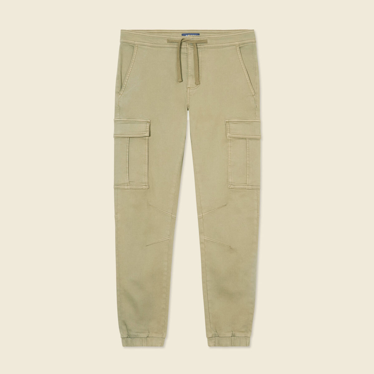 Pantalon battle bas resserré vert kaki homme