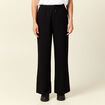 Pantalon large élastiqué noir femme