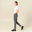 Jeans slim 7/8&egrave;me taille haute denim gris femme