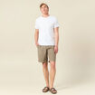 Short droit à coulisse vert kaki homme