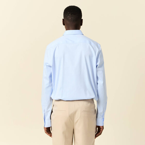 Chemise manches longues bleu ciel homme