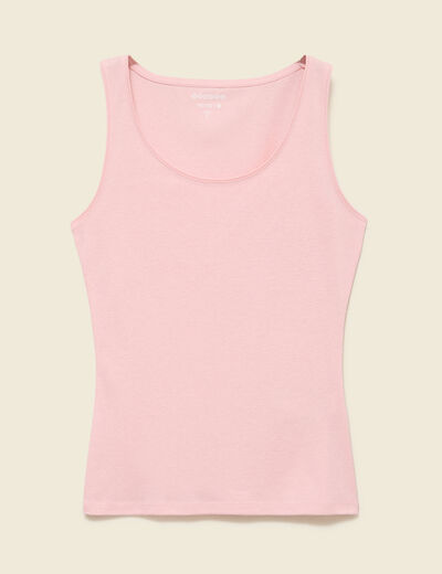 D&eacute;bardeur cintr&eacute; d&eacute;collet&eacute; sans manches rose clair femme