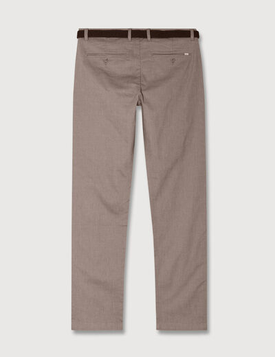 Pantalon chino straight taupe homme