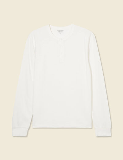 T-shirt manches longues ecru homme