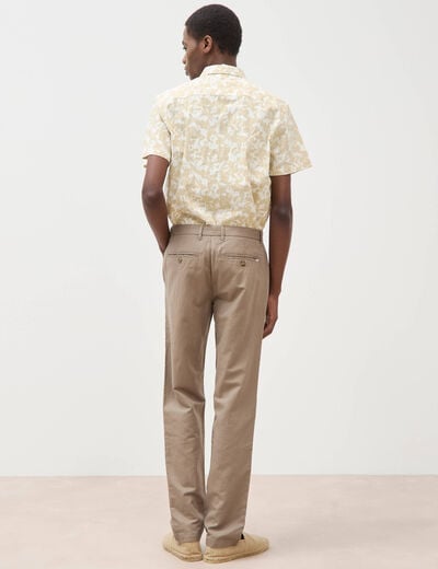 Pantalon chino taupe homme