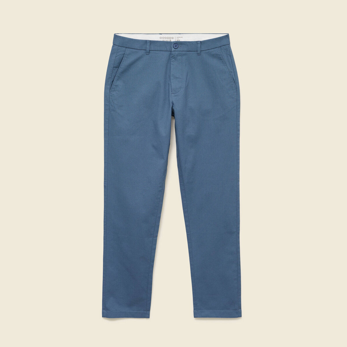 Pantalon regular longueur 32 bleu fonc&eacute; homme