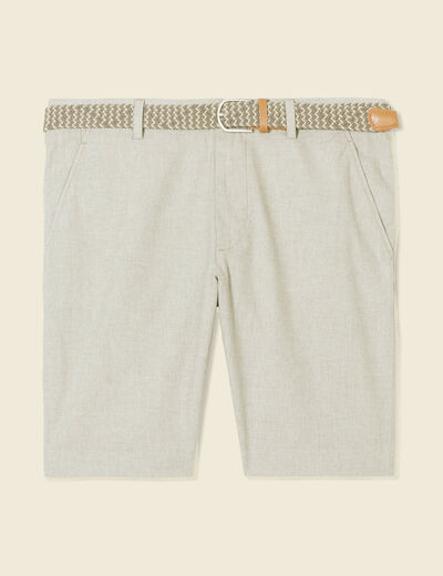 Short à ceinture vert kaki homme