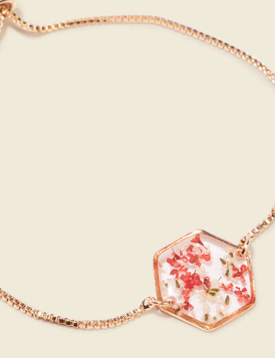 Bracelet ornement en résine rouge clair femme