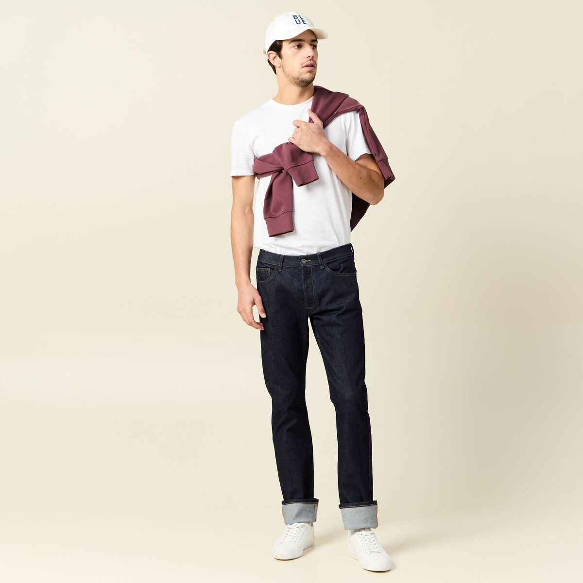 Jeans straight fabriqué en France denim brut rinse homme