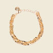 Bracelet cha&icirc;ne torsad&eacute;e couleur or femme