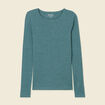 T-shirt femme maille unie Instinct vert canard femme