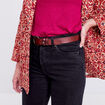 Ceinture en cuir marron foncé femme