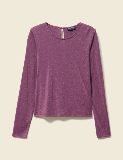 T-shirt manches longues violet femme