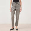Jeans mom 7/8&egrave;me denim gris femme