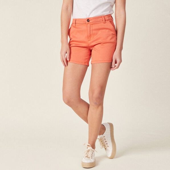 Short chino éco-responsable terracotta femme