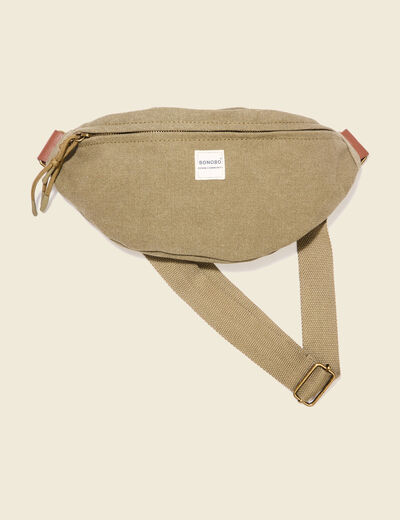 Sac banane taupe homme