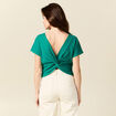 T-shirt manches courtes vert turquoise femme