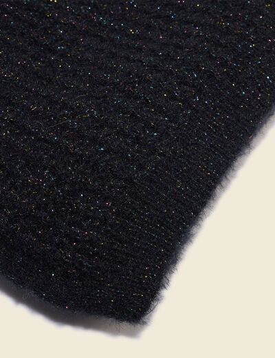 &Eacute;charpe tricot&eacute;e noir femme