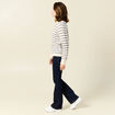 Pull manches longues ajouré ecru femme