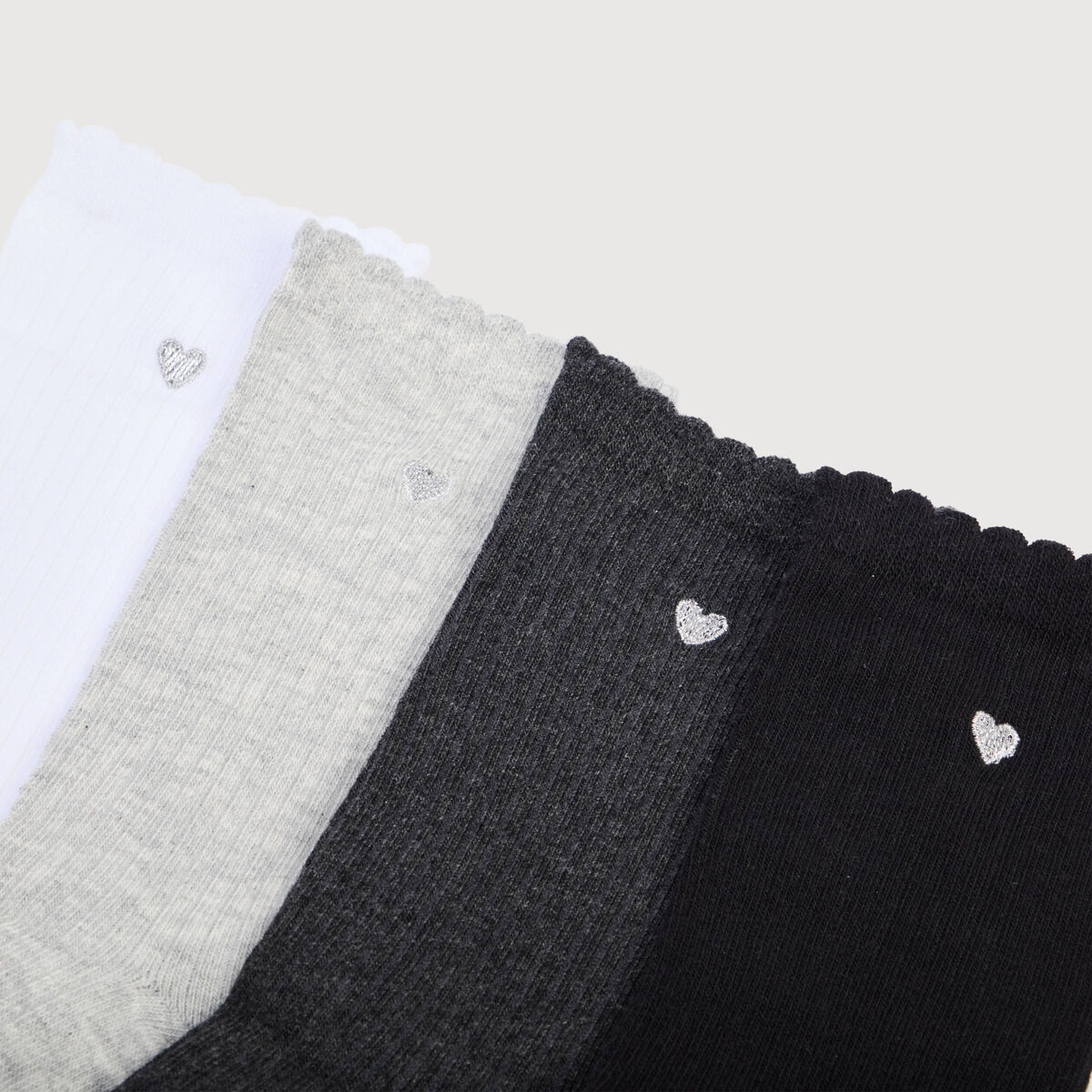 Lot de 4 paires de chaussettes noir femme