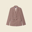 Veste blazer double boutonnage beige femme