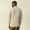 Pull droit manches longues beige homme
