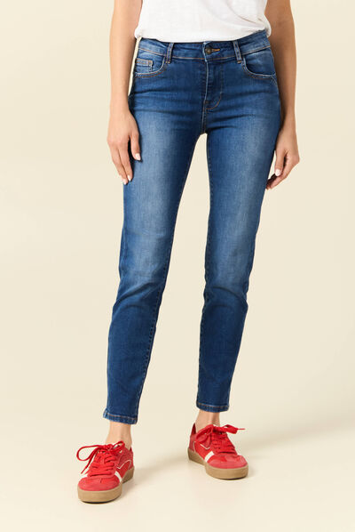 Jeans Vanessa - slim taille basse 7/8ème denim stone femme