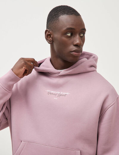 Sweat ample &agrave; capuche manches longues parme homme