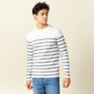 T-shirt manches longues ecru homme