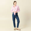 Chemise manches longues rose femme