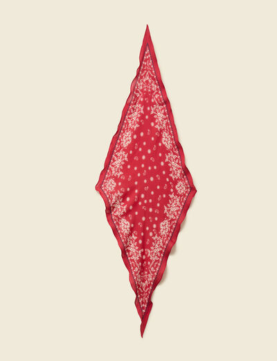 Foulard en coton rouge femme