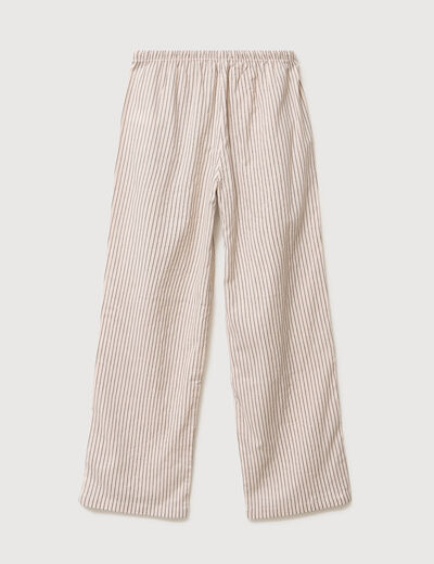 Pantalon taille standard ecru femme