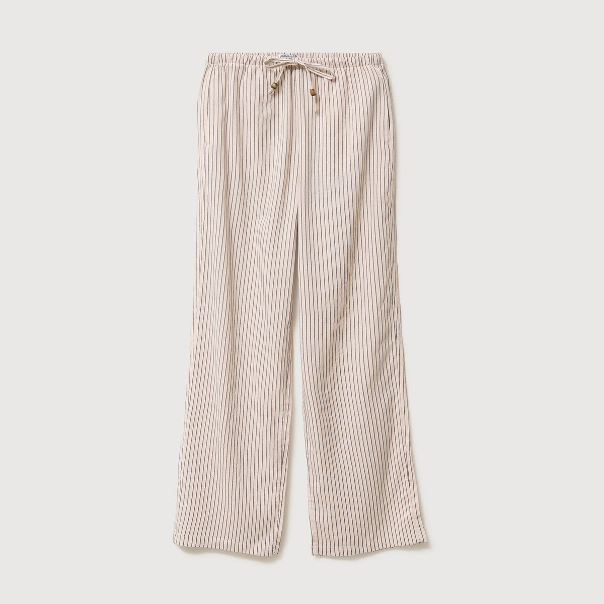 Pantalon taille standard ecru femme
