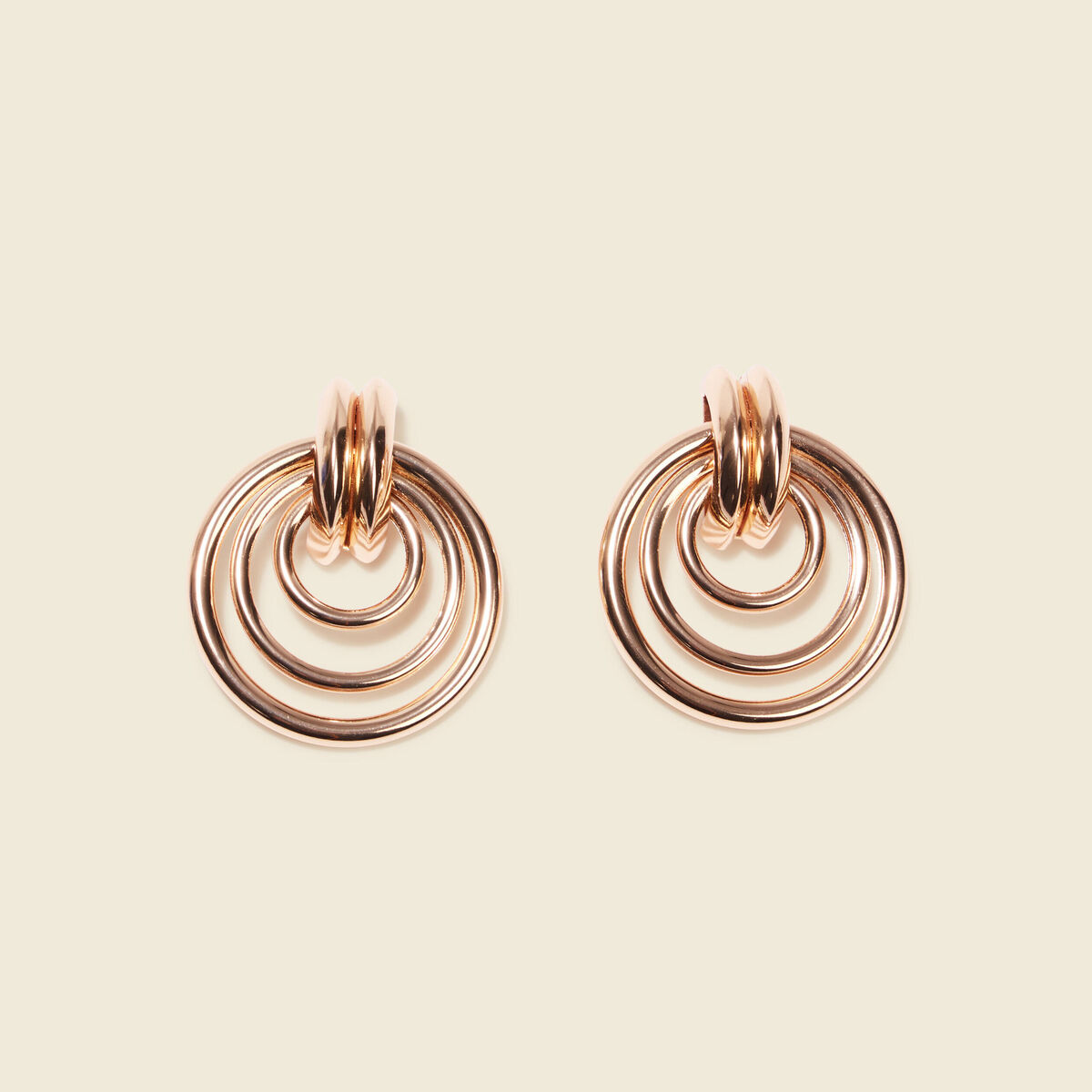 Boucles d'oreilles pendantes couleur or femme