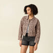 Blouson boutonné camel femme