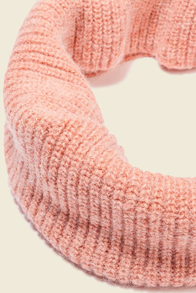 Snood tricoté orange foncé femme