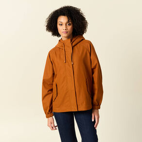 Parka oversize à capuche camel femme