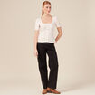 T-shirt manches courtes ecru femme