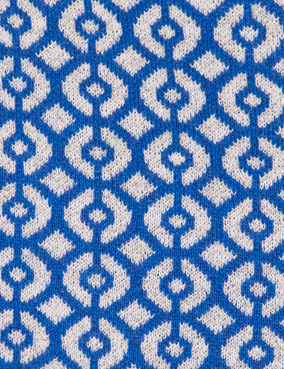 Jupe droite tricotée bleu femme
