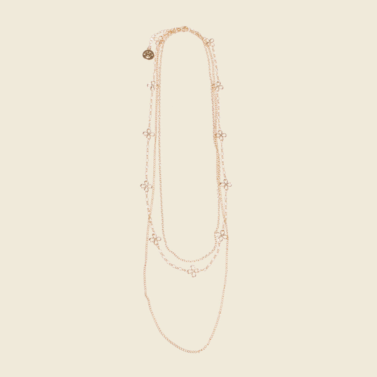 Collier multirangs couleur or femme
